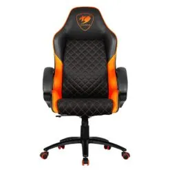 Cougar Fusion S Gaming Chair – Black Orange ( Leather / Fabric )